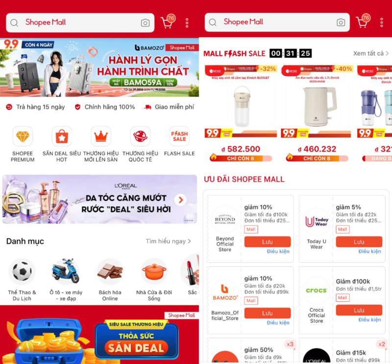 Shopee Mall đảm bảo uy tín cho thương hiệu và gia tăng niềm tin của người tiêu dùng đối với mua sắm hàng chính hãng trên sàn TMĐT.