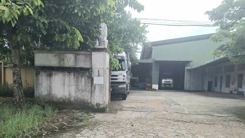 Cụm công nghiệp An Hoà được trồng nhiều cây xanh, nhà xưởng được bao che cẩn thận, hạn chế nguy cơ ô nhiễm môi trường. Ảnh: Nguyễn Tuấn