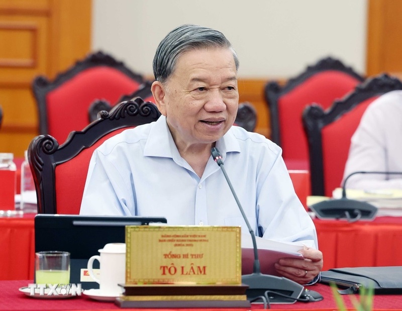 Tổng Bí thư Tô Lâm phát biểu. Ảnh: Thống Nhất/TTXVN.
