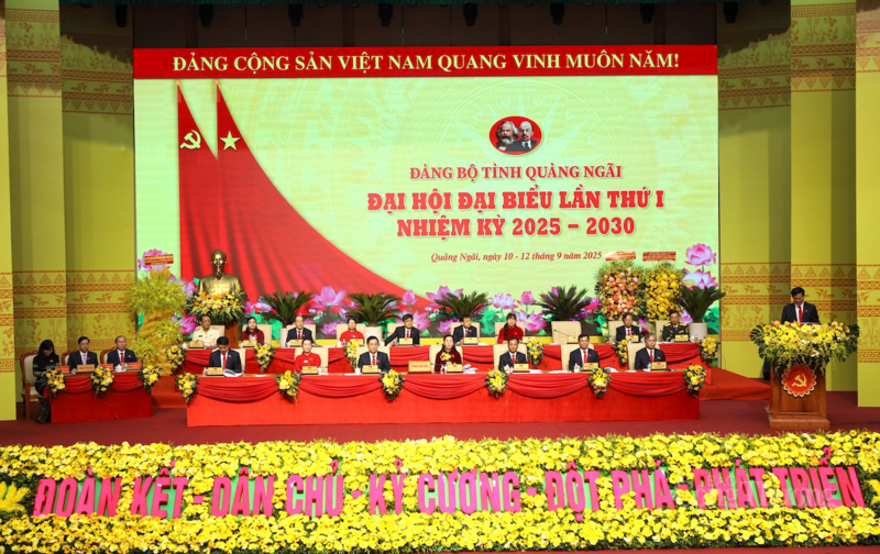 Đại hội đại biểu Đảng bộ tỉnh Quảng Ngãi lần thứ I, nhiệm kỳ 2025 - 2030.