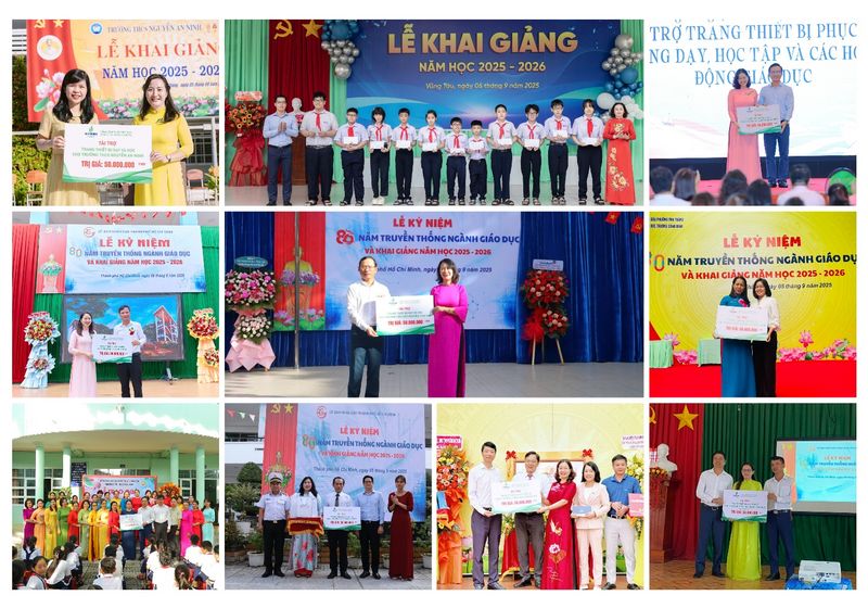 PV GAS VUNG TAU đồng hành cùng các điểm trường nhân ngày khai giảng năm học mới (Ảnh PV GAS)