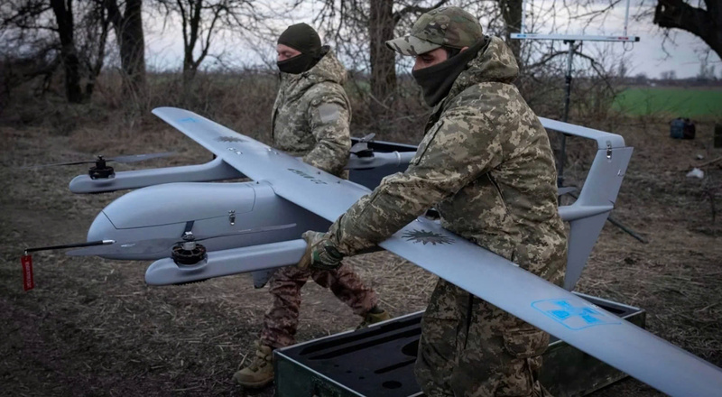 Thiết bị bay không người lái UAV Ukraine. Ảnh: AP