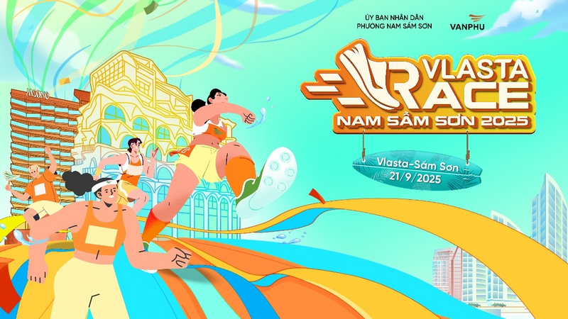 Giải chạy Vlasta Race - Nam Sầm Sơn do UBND phường Nam Sầm Sơn và Công ty Cổ phần Phát triển Bất động sản tổ chức sẽ chính thức diễn ra vào ngày 21/9/2025