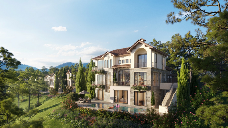 Biệt thự Valley Park Residences đại diện cho phong cách kiến trúc phục hưng Tây Ban Nha