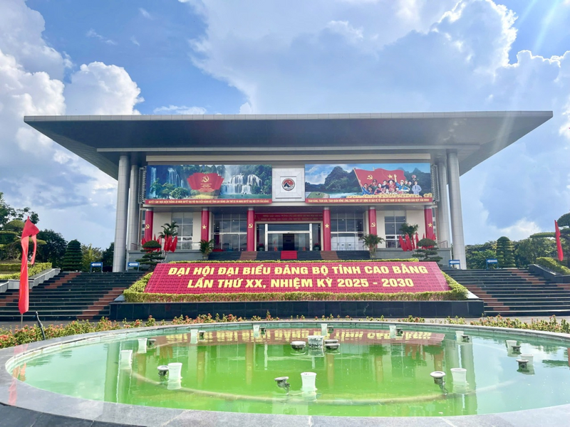 Trung tâm Hội nghị tỉnh Cao Bằng - địa điểm tổ chức Đại hội Đảng bộ tỉnh lần thứ XX.