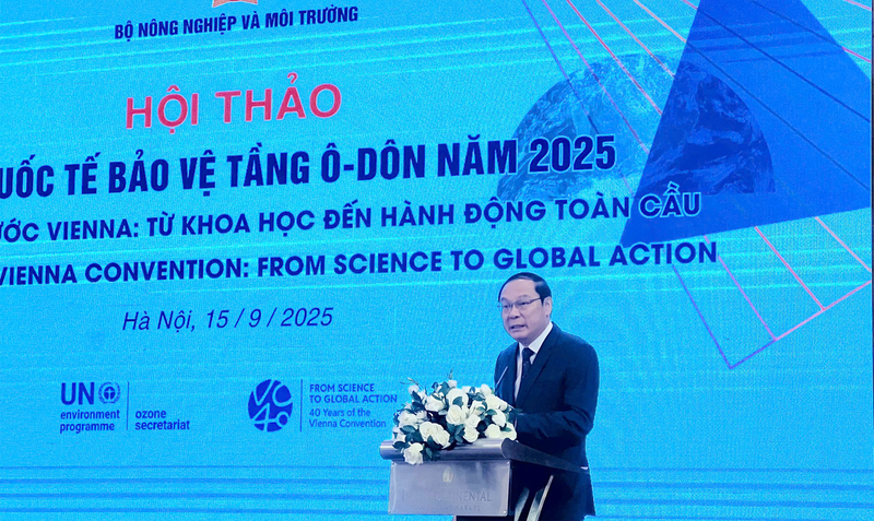 Ông Lê Công Thành, Thứ trưởng Bộ Nông nghiệp và Môi trường phát biểu khai mạc hội thảo. Ảnh: Nguyễn Hạnh