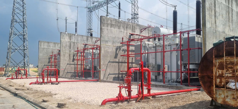 Máy biến áp AT2 tại Trạm biến áp 500kV Tây Hà Nội.