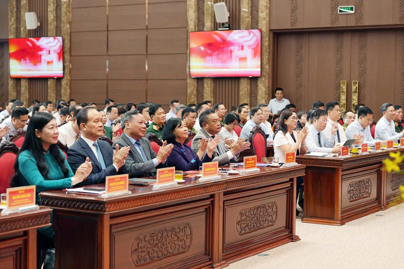 Quang cảnh Hội nghị tổng kết công tác kỷ niệm và Lễ diễu binh, diễu hành A80.