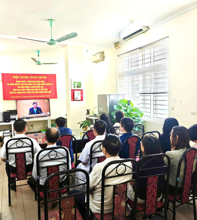 Hội nghị tại điểm cầu Trung tâm Y tế - Môi trường lao động Công Thương