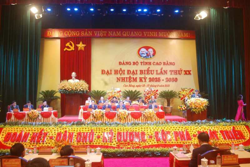 Đại hội XX của Đảng bộ tỉnh xác định mục tiêu đưa Cao Bằng đạt tốc độ tăng trưởng kinh tế ở mức khá so với các tỉnh trung du và miền núi phía Bắc.