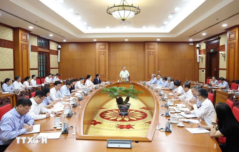 Quang cảnh buổi làm việc. Ảnh: Thống Nhất/TTXVN
