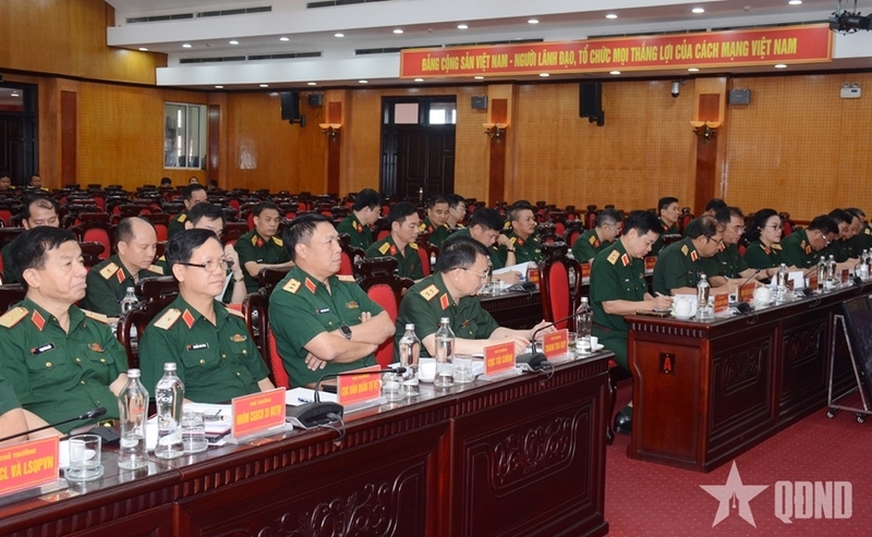 Các đại biểu dự hội nghị tại điểm cầu trung tâm. Ảnh: QĐND.