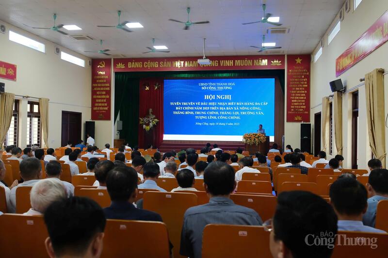 Sở Công Thương Thanh Hóa tổ chức hội nghị tuyên truyền về dấu hiệu nhận biết đa cấp bất chính tại xã Nông Cống vào sáng ngày 18/9.