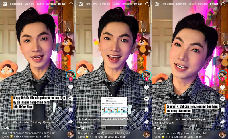 Thiên Ân (@tiakstylebeauty) chia sẻ bí quyết mua mỹ phẩm an toàn cùng TikTok Shop