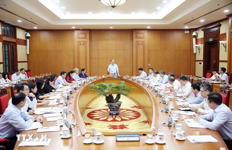 Quang cảnh buổi làm việc. Ảnh: Thống Nhất/TTXVN