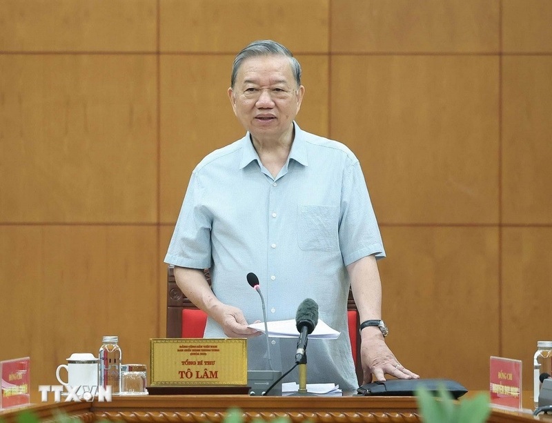 Tổng Bí thư Tô Lâm phát biểu. Ảnh: Thống Nhất/TTXVN