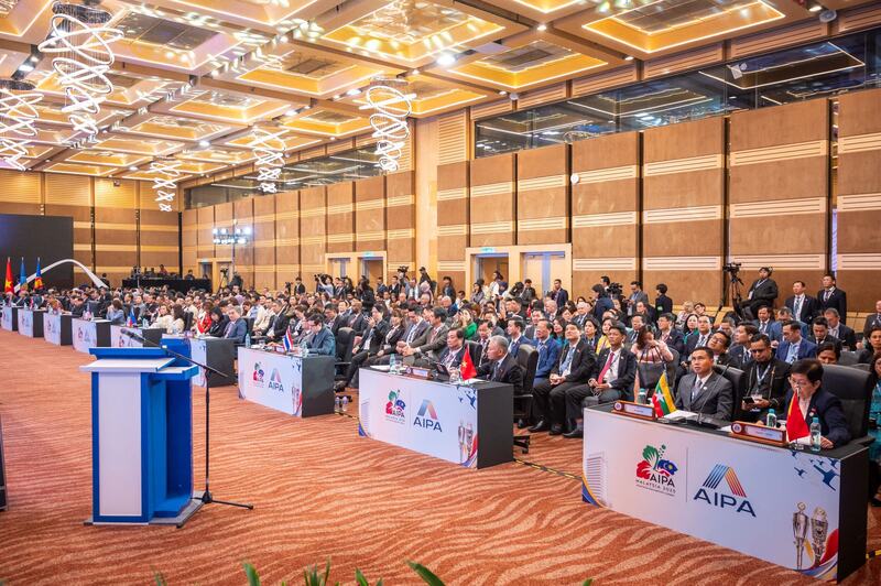 Các đại biểu dự Phiên toàn thể thứ nhất của Đại hội đồng Liên Nghị viện các nước ASEAN lần thứ 46. Ảnh: Phạm Thắng