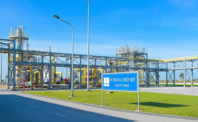 Một góc công trình khí Hàm Rồng – Thái Bình (Ảnh PV GAS)