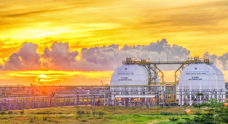 Bồn chứa LPG tại GPP Cà Mau (Ảnh PV GAS)