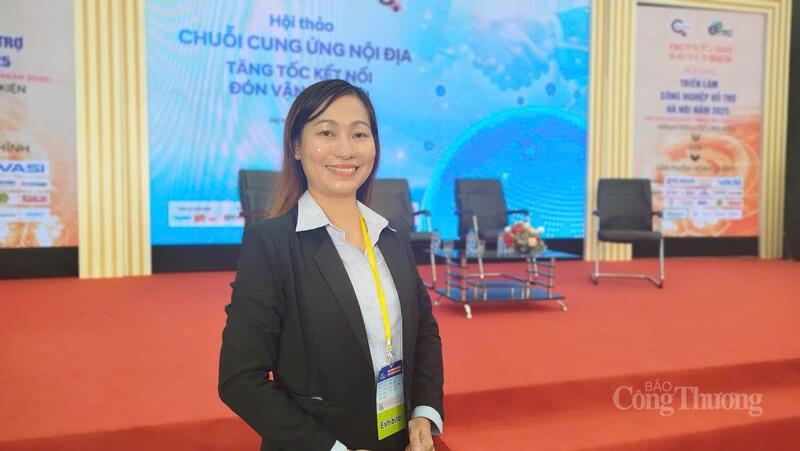 Bà Trần Thanh Hòa, Trưởng ban Kết nối giao thương, Liên minh Hỗ trợ Công nghiệp Việt Nam (Visa). Ảnh: Hải Sơn