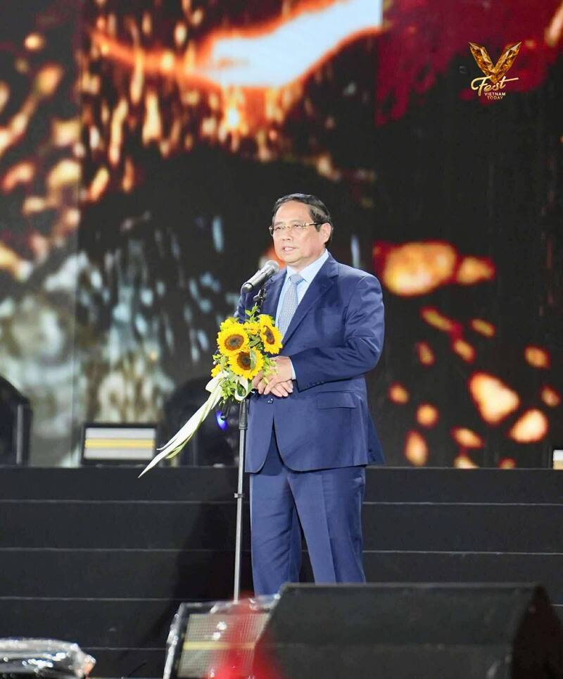 Thủ tướng Chính phủ Phạm Minh Chính phát biểu tại concert V Fest - Vietnam Today.