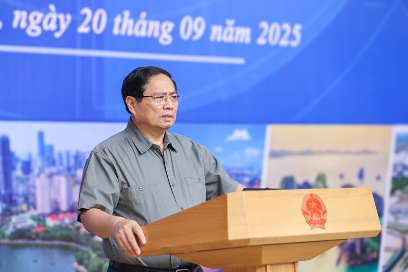 Thủ tướng Phạm Minh Chính phát biểu kết luật hội nghị. Ảnh: VGP/Nhật Bắc