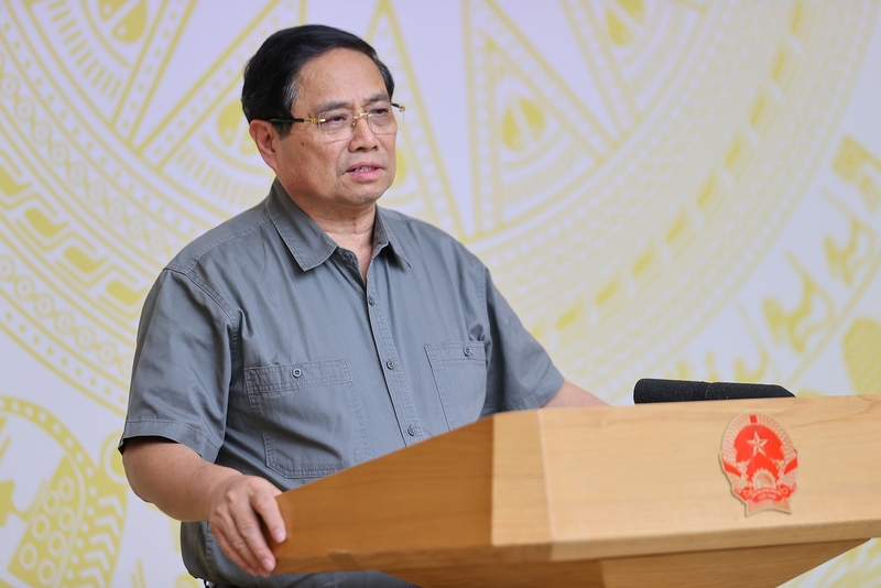 Thủ tướng Phạm Minh Chính phát biểu kết luận phiên họp. Ảnh: VGP/Nhật Bắc.