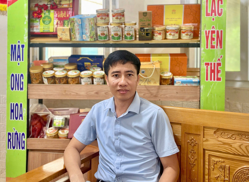 Ông Giáp Quý Cường, Giám đốc Hợp tác xã Nông nghiệp xanh Yên Thế. Ảnh: Ngọc Hoa