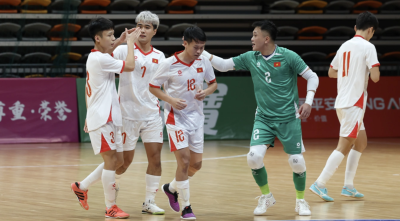 Đội tuyển futsal Việt Nam giành chiến thắng đậm trước đội tuyển futsal Trung Quốc. Ảnh: AFC