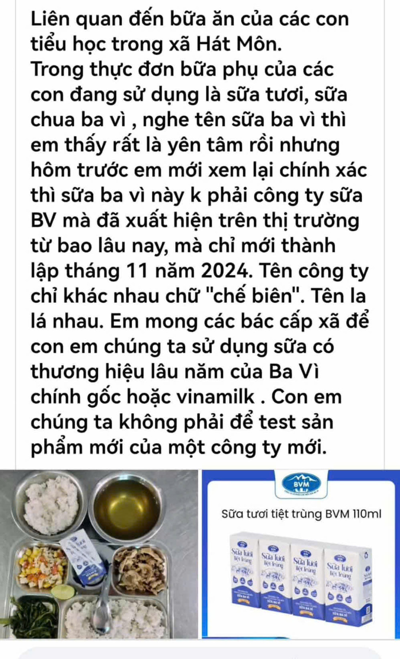 Nhiều phụ huynh băn khoăn về loại sữa "mới". Ảnh chụp màn hình