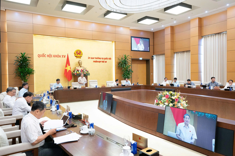 Phó Chủ tịch Quốc hội Nguyễn Đức Hải phát biểu tại phiên họp.