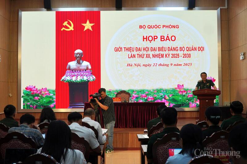 Họp báo giới thiệu Đại hội đại biểu Đảng bộ Quân đội lần thứ XII, nhiệm kỳ 2025 - 2030.