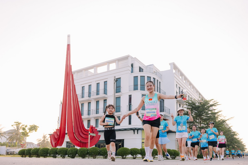 Giải chạy còn là nơi gắn kết gia đình, cùng nhau rèn luyện sức khỏe