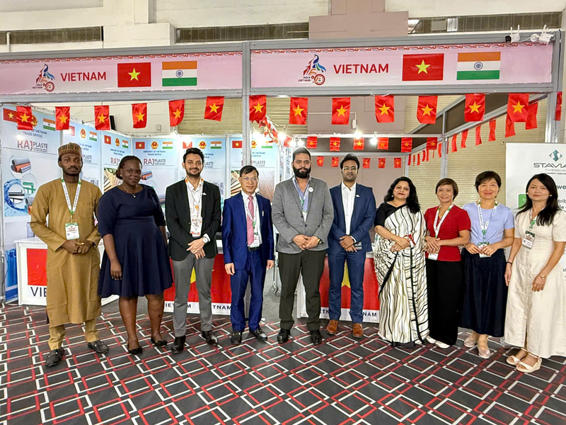 Gian hàng Việt Nam tại Hội chợ Raj Plast 2025.