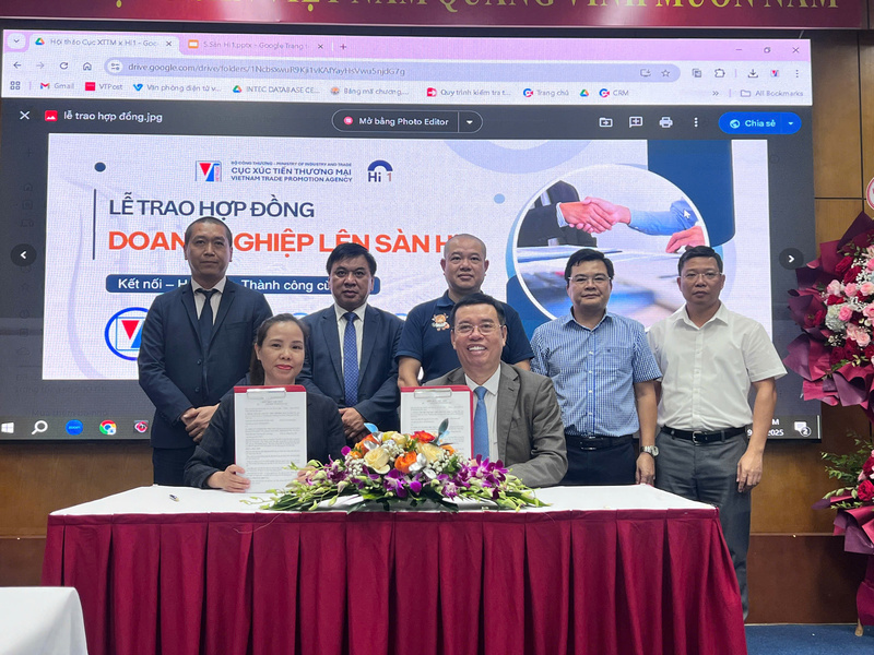 Lễ ký kết biên bản ghi nhớ hợp tác (MOU) giữa Trung tâm Hỗ trợ xúc tiến thương mại và đầu tư (Cục Xúc tiến thương mại) với Công ty Cổ phần Công nghệ Hi1.