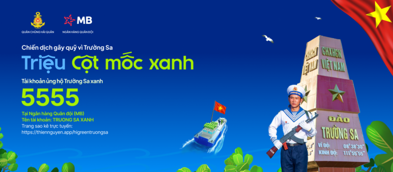 Dù hiếm khi có cơ hội được đặt chân tới Trường Sa nhưng mỗi người Việt Nam đều có thể “hóa thân” thành chiến sĩ hải quân góp cây vượt sóng ra đảo xa
