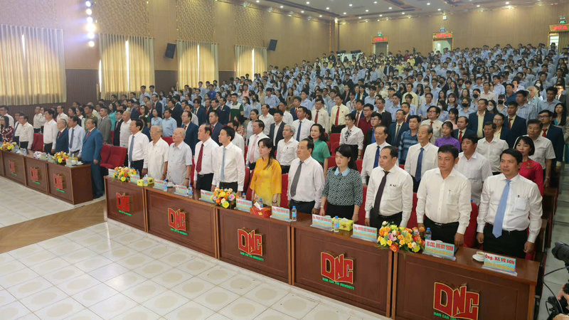 Toàn cảnh lễ khai giảng của Trường Đại học Nam Cần Thơ.