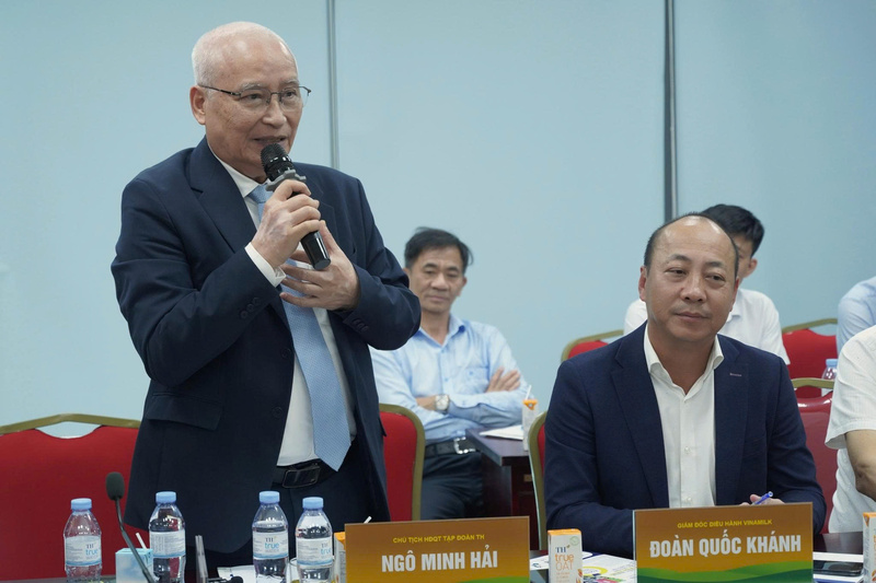 Ông Ngô Minh Hải - Chủ tịch HĐQT Tập đoàn TH kiến nghị giải pháp tăng sản lượng tiêu thụ sữa tươi từ đó tăng trưởng đàn bò sữa trong nước