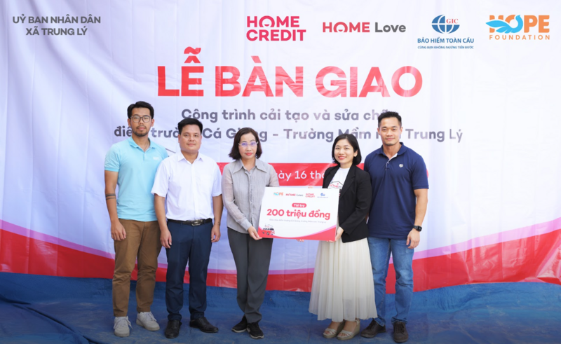 Lễ bàn giao Công trình cải tạo sửa chữa điểm trường Cá Giáng -Trường mầm non Trung Lý