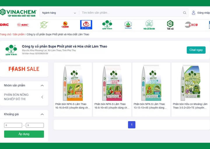 Sản phẩm phân bón Nông nghiệp đô thị Supe Lâm Thao chính thức lên sàn Vinachemart