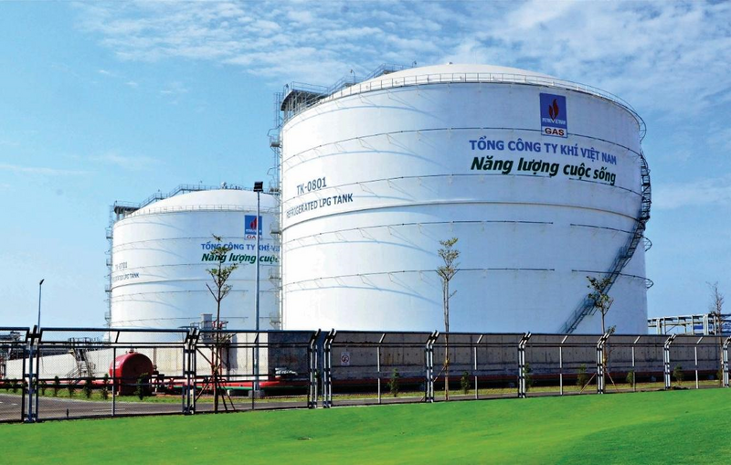 Bồn chứa LPG lạnh Thị Vải (Ảnh PV GAS)