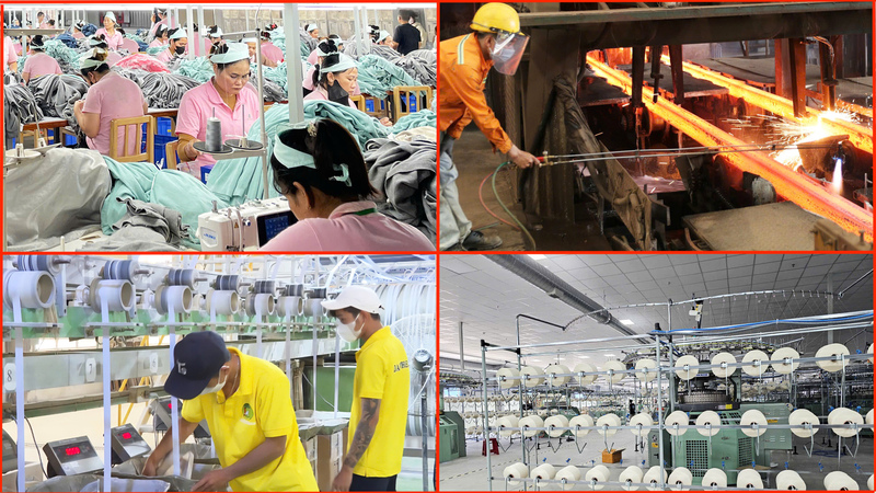 Công nhân làm việc bên trong Khu Công nghiệp Hòa Phú. Ảnh: Vũ Long.