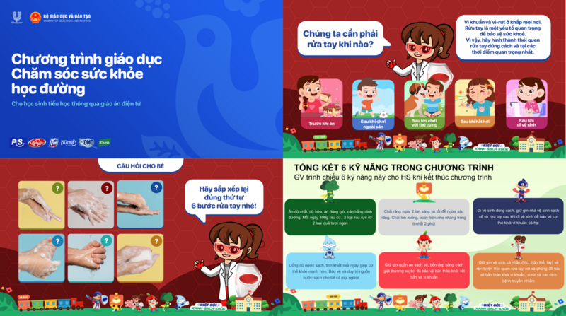 Một phần bài giảng trong giáo án điện tử về “Chương trình giáo dục Chăm sóc sức khỏe học đường”