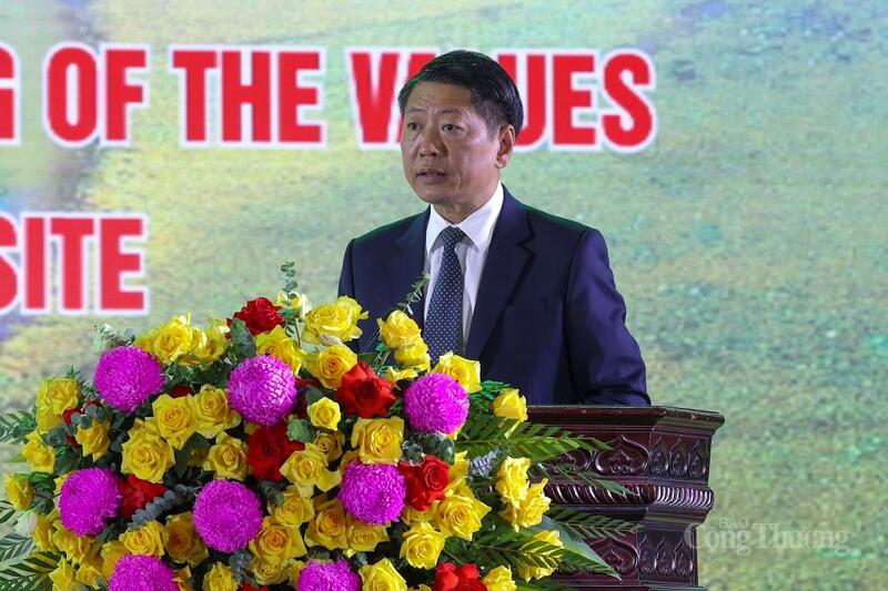 Ông Trần Song Tùng, Phó Chủ tịch UBND tỉnh Ninh Bình phát biểu tại sự kiện