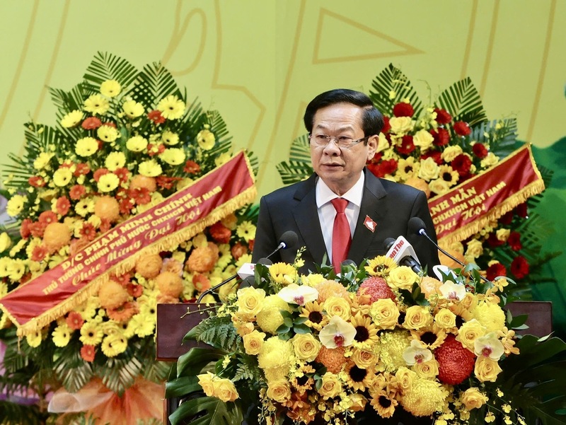 Ông Đỗ Thanh Bình, Uỷ viên Ban Chấp hành Trung ương Đảng, Bí thư Thành ủy Cần Thơ phát biểu tại Đại hội