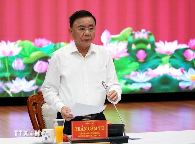 Ủy viên Bộ Chính trị, Thường trực Ban Bí thư Trần Cẩm Tú. Ảnh: Quốc Dũng/TTXVN.