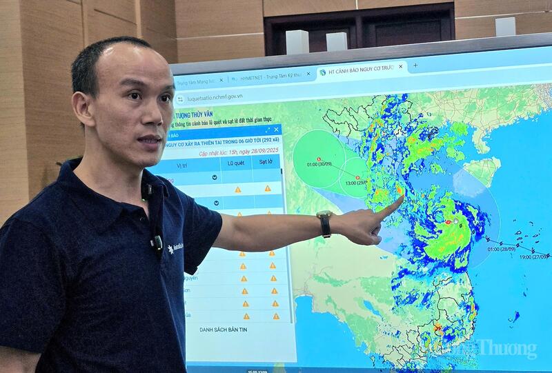 Ông Hoàng Phúc Lâm - Phó Giám đốc Trung tâm Dự báo KTTV Quốc gia thông tin về vùng ảnh hưởng của cơn bão