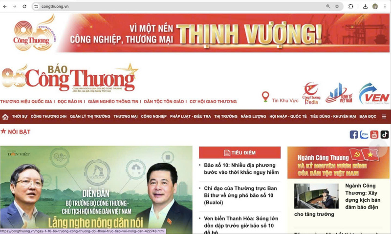 Báo Công Thương luôn phản ánh khách quan, trung thực những chính sách của ngành Công Thương. Ảnh: NH