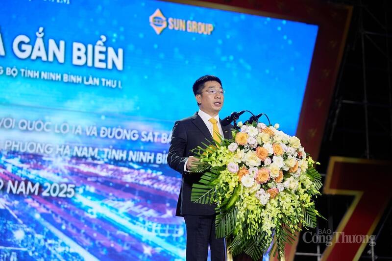 Ông Nguyễn Quang Huy - Chủ tịch Sun Group vùng miền Bắc chia sẻ thông tin về dự án được khánh thành.