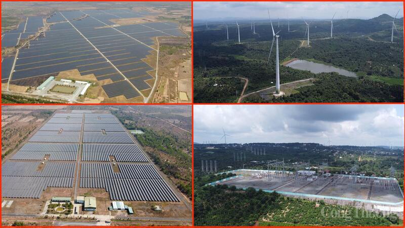 Những dự án điện năng lượng tái tạo quy mô lớn đang hoạt động ở Đắk Lắk. Ảnh: Vũ Long.
